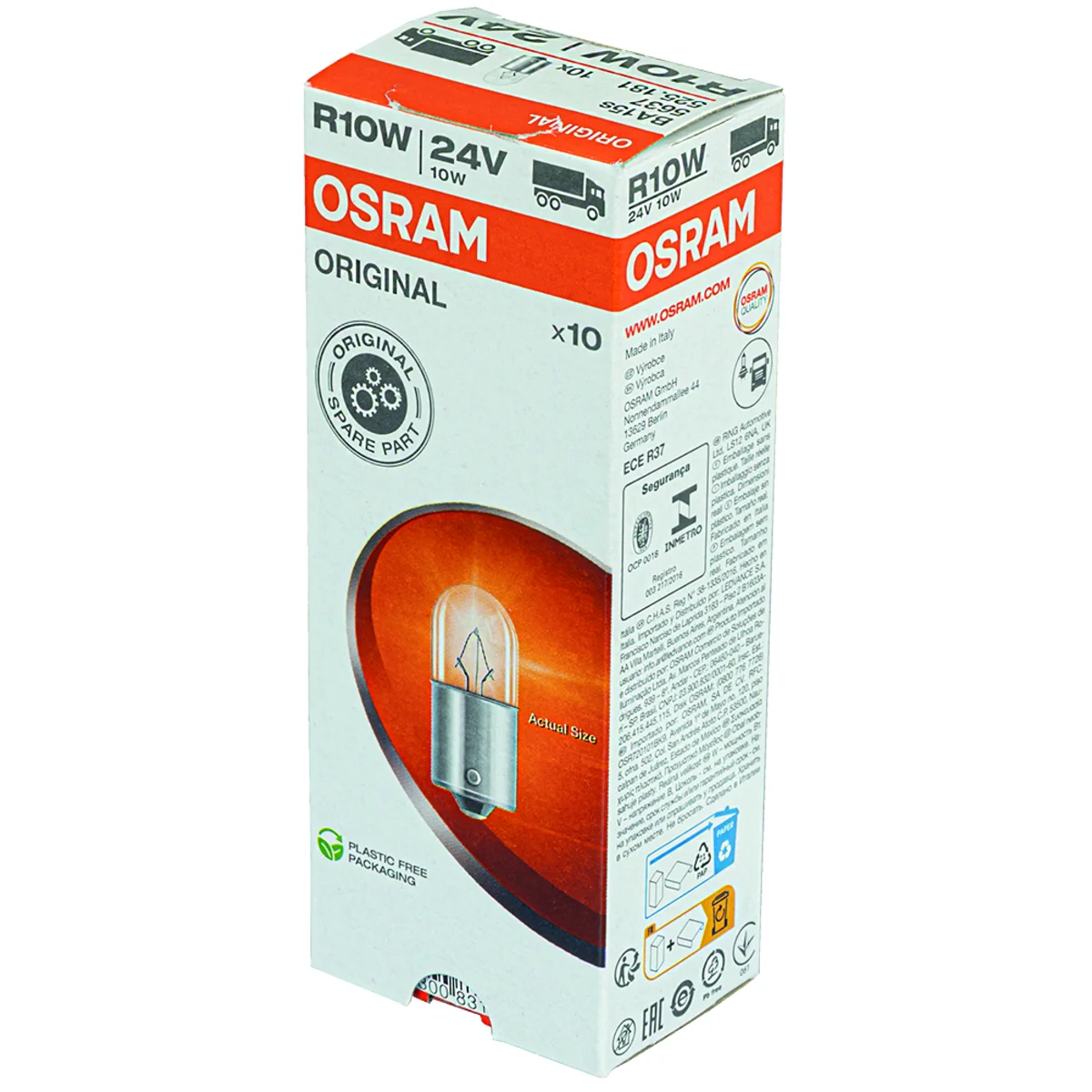 R10W 24V Light Bulb Osram 10-pack