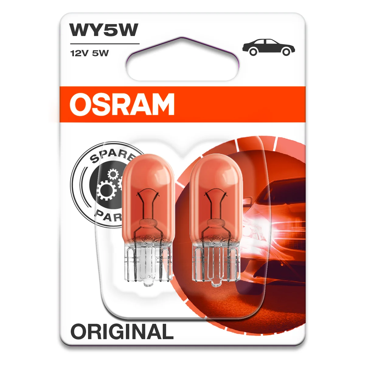 WY5W 12V Yellow Osram Lamp 2-pack