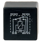 Mini starter relay 24V-30/40A 5s, diode