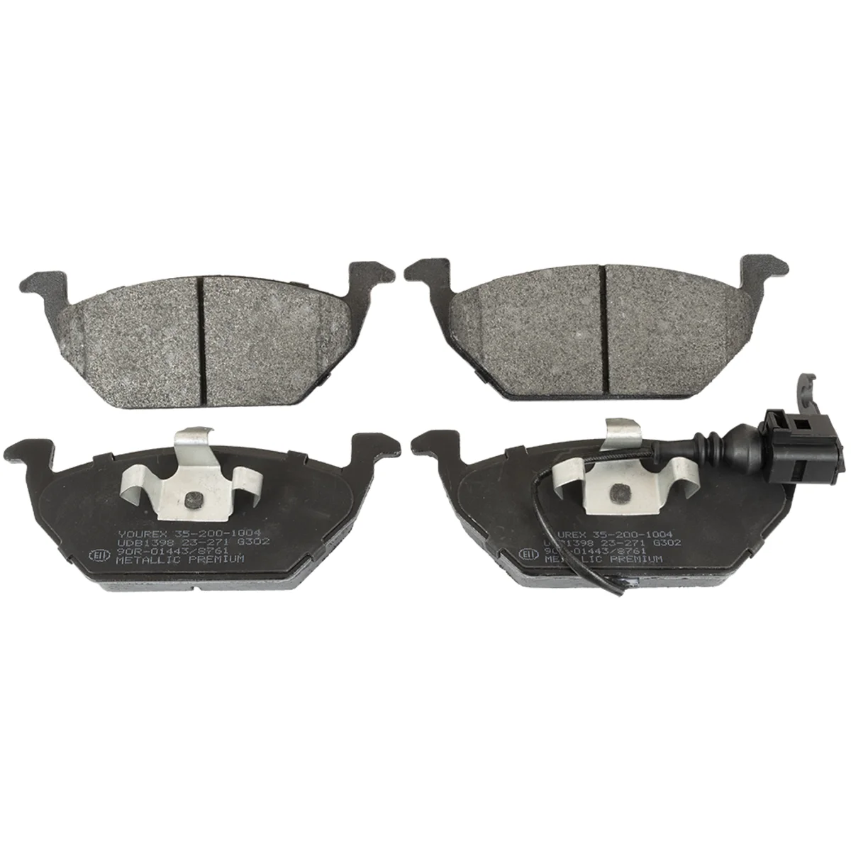 Brake pads set, front axle