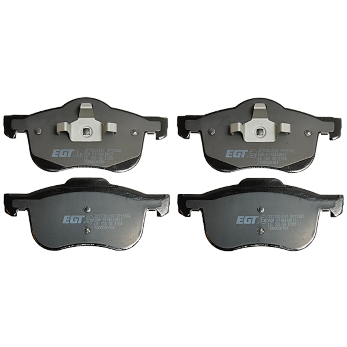 Brake pads set, front axle