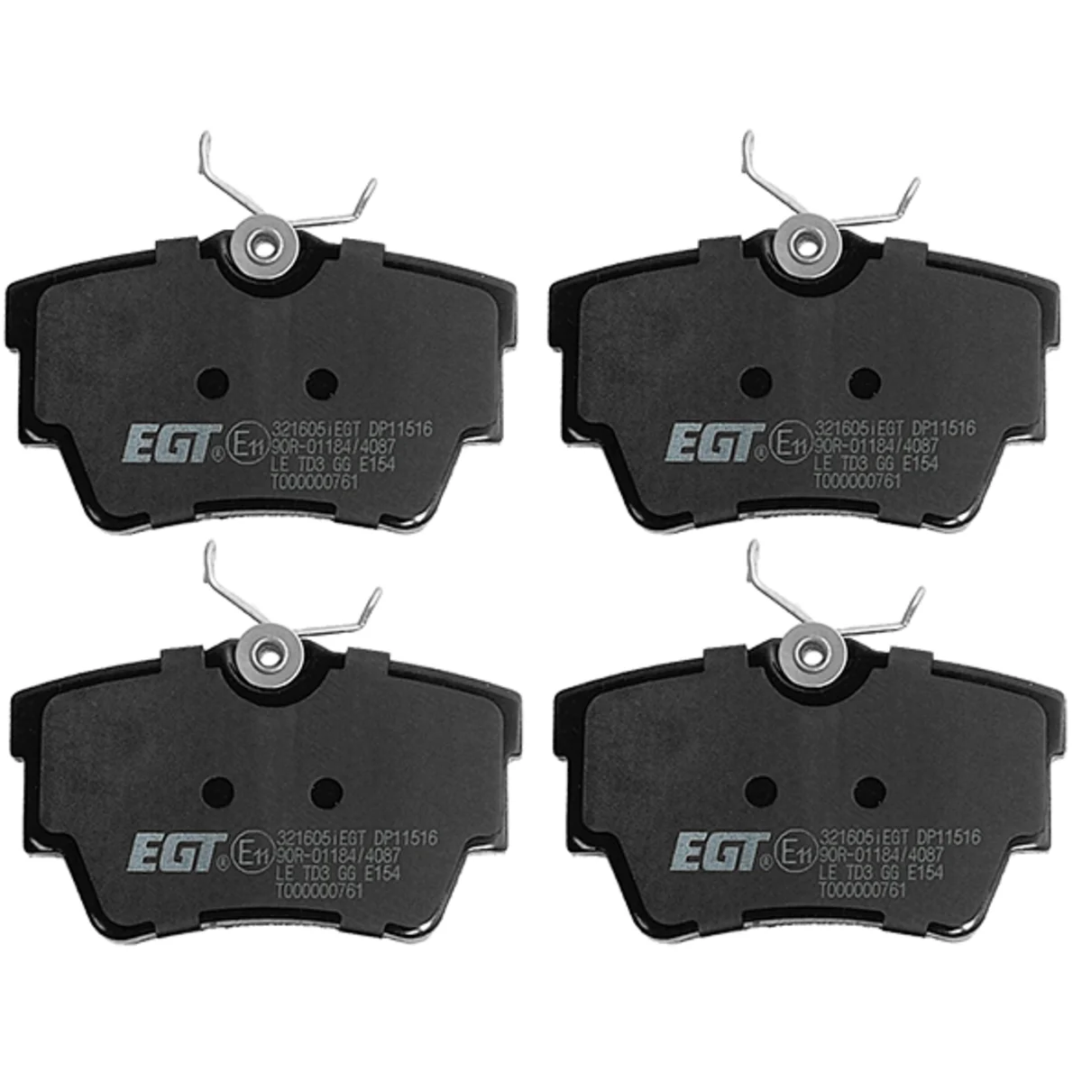 Brake pad kit, Rear axle