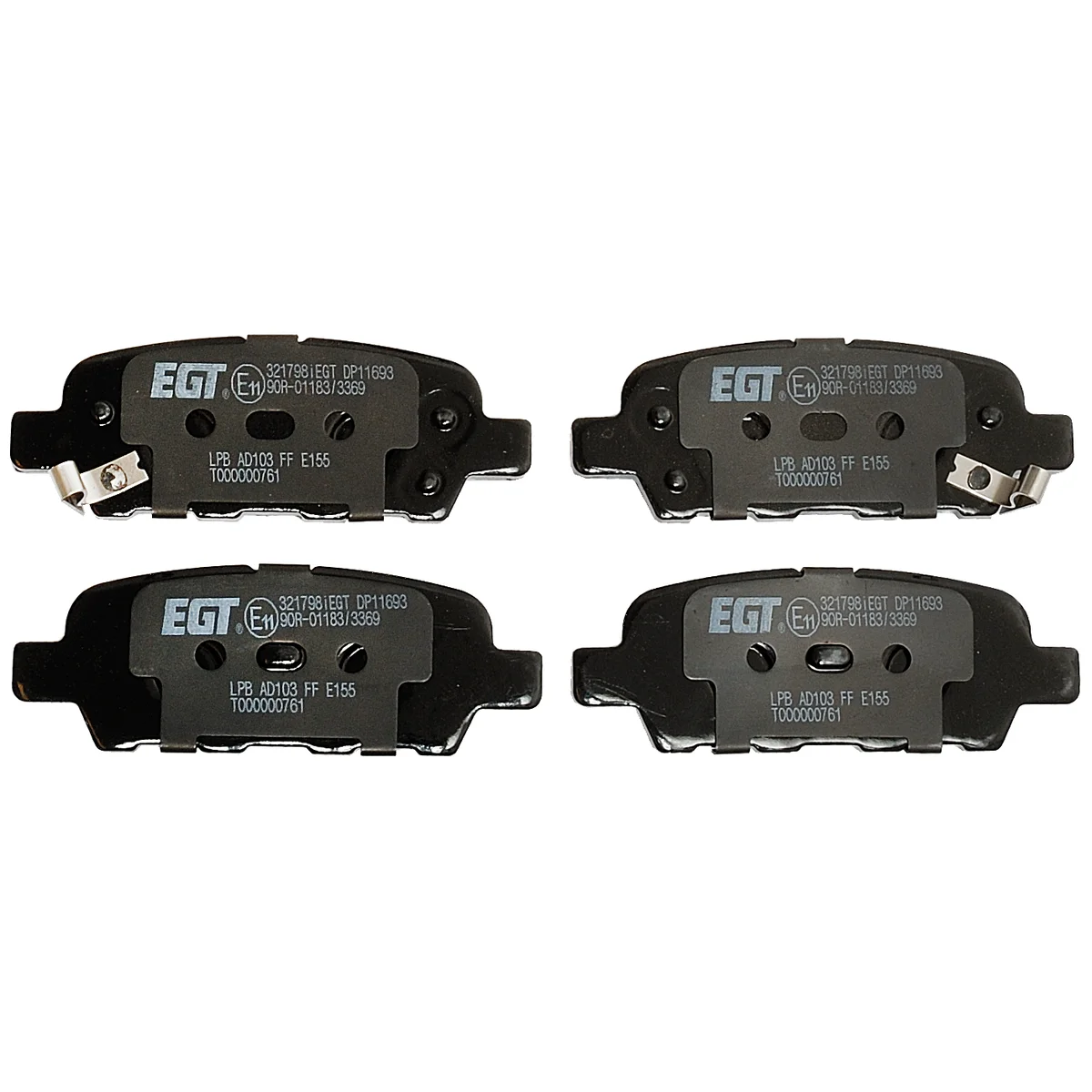 Brake pad kit, Rear axle