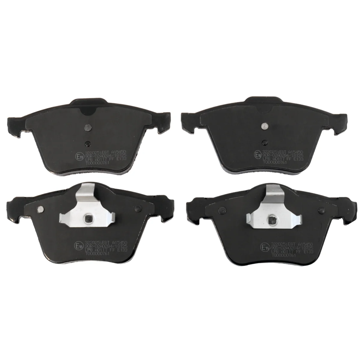 Brake pads set, front axle