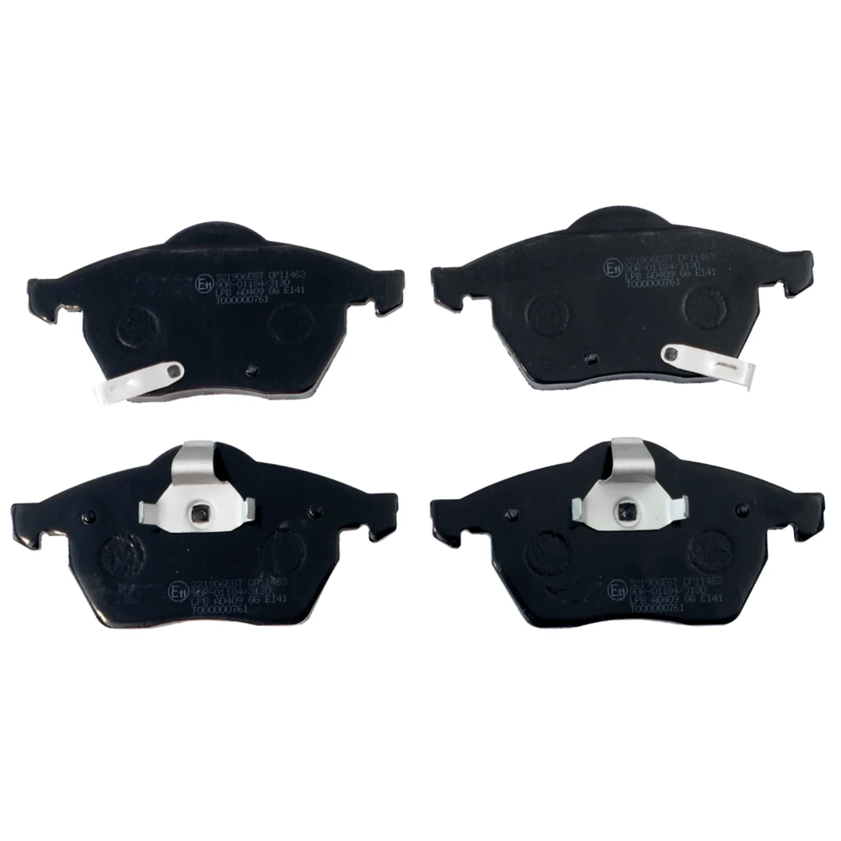 Brake pads set, front axle