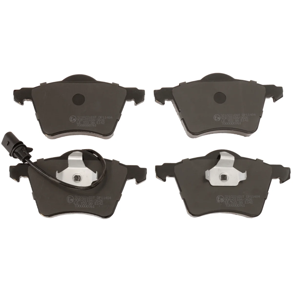 Brake pads set, front axle