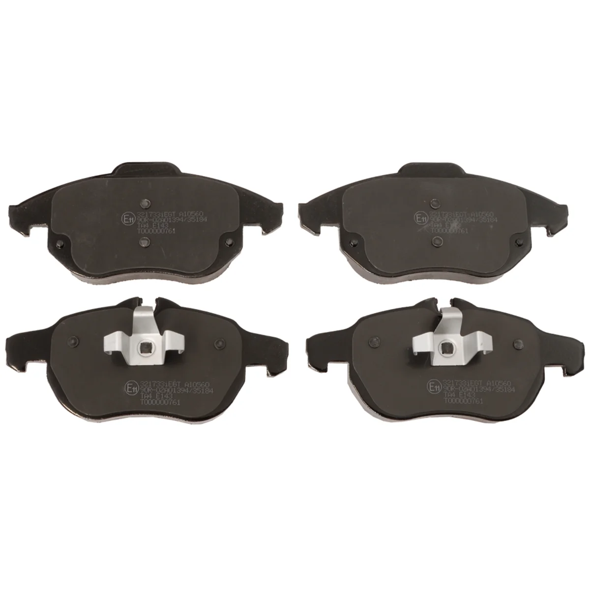 Brake pads set, front axle