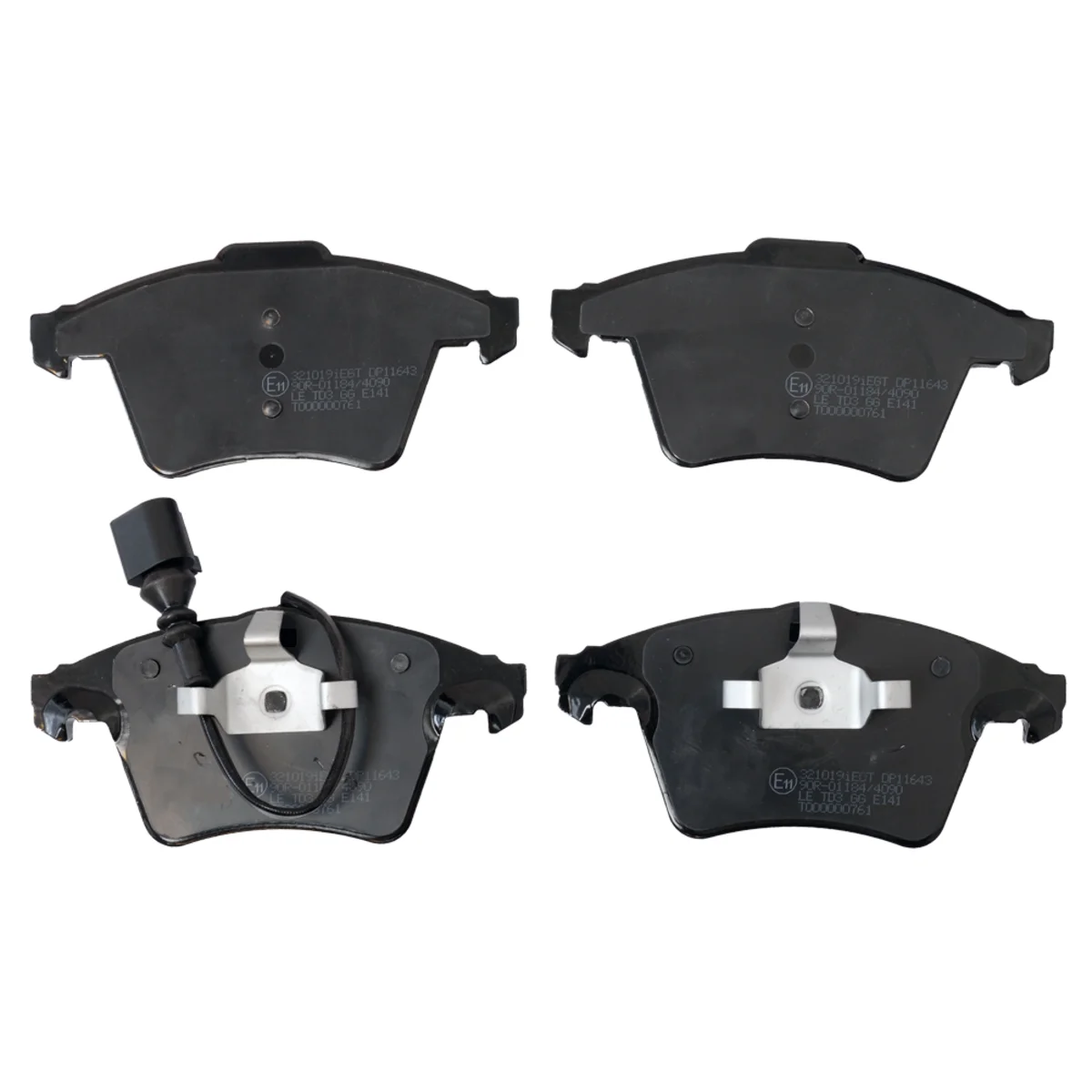 Brake pads set, front axle