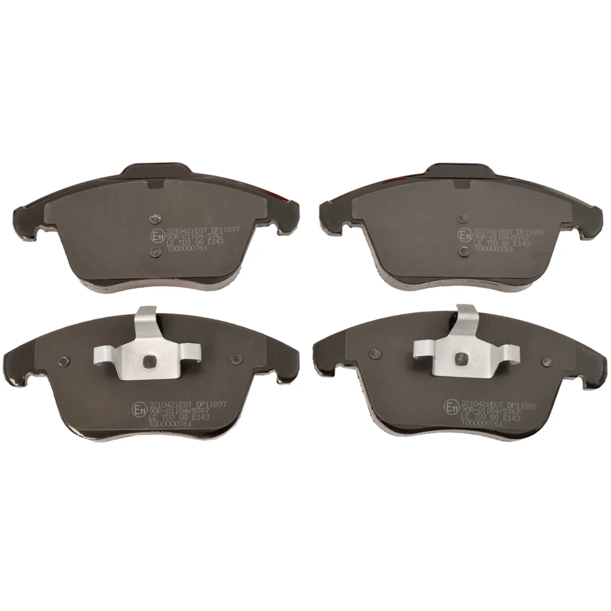 Brake pads set, front axle