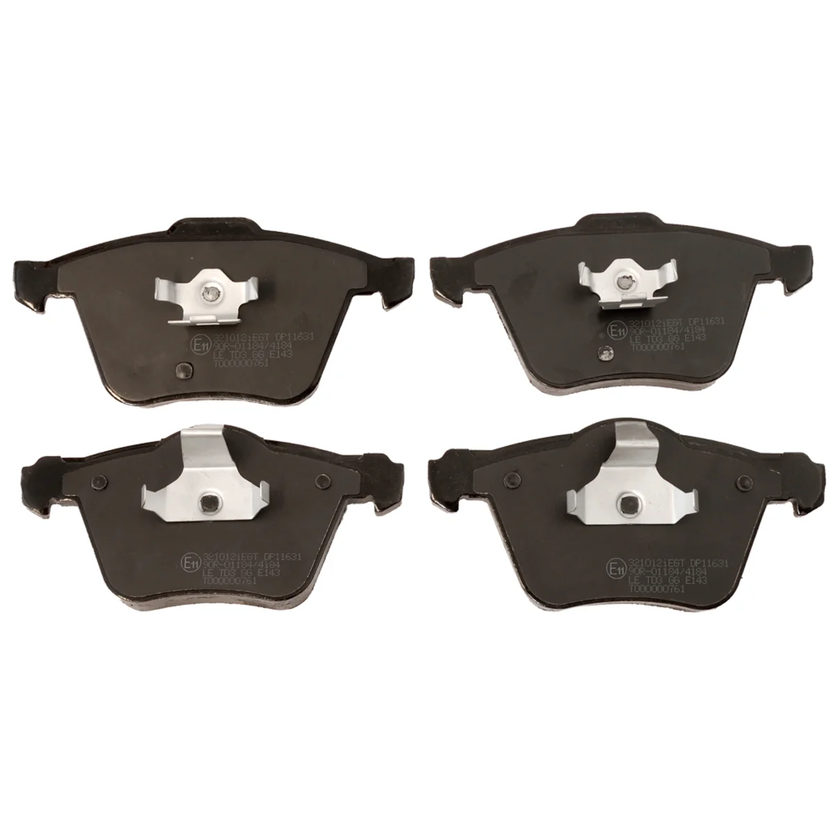 Brake pads set, front axle