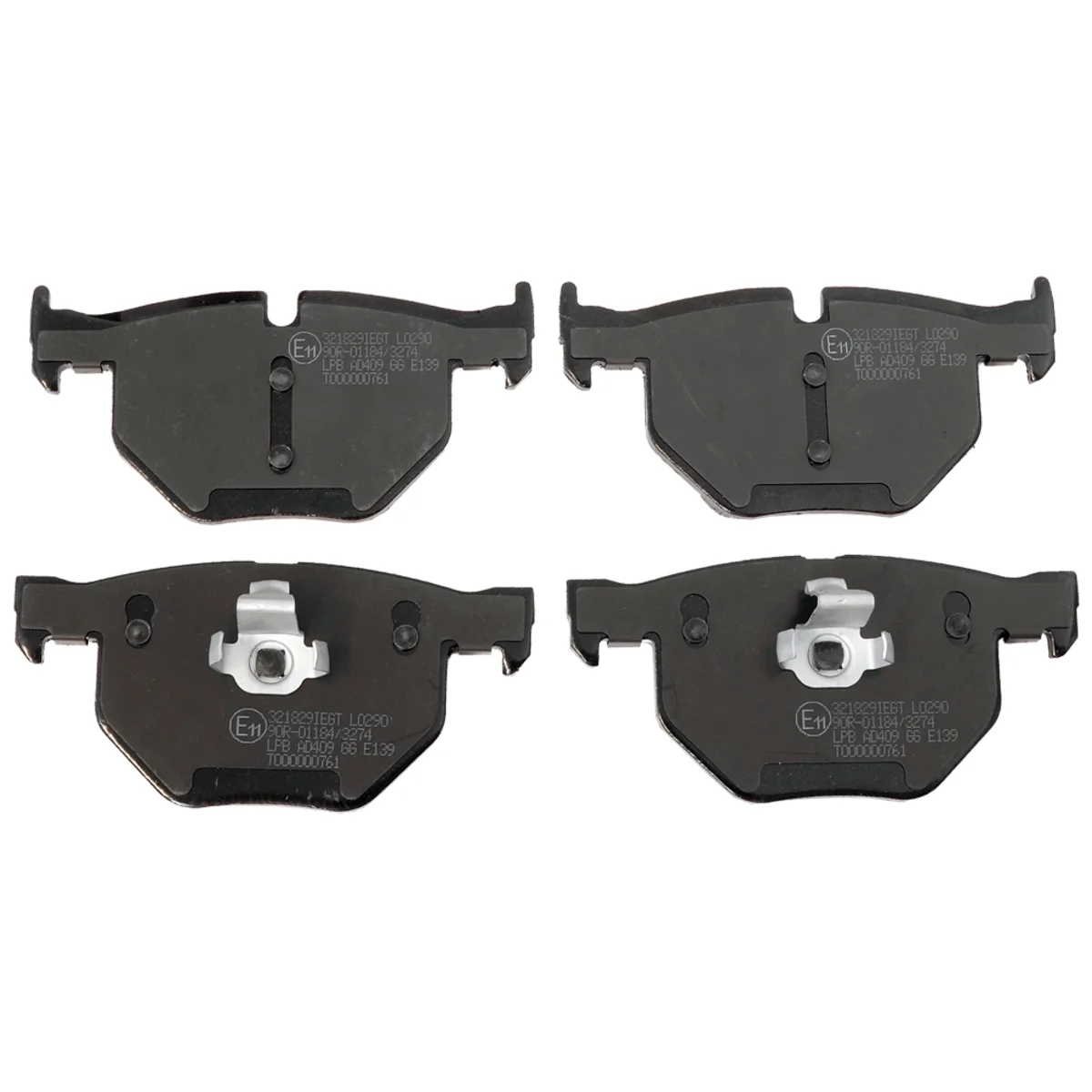 Brake pad kit, Rear axle