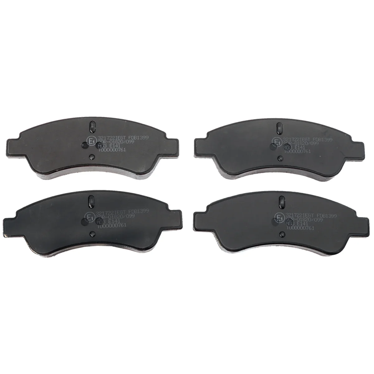 Brake pads set, front axle