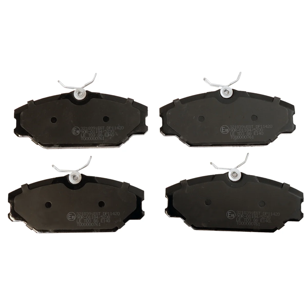 Brake pads set, front axle