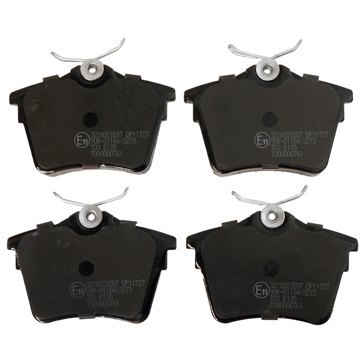 Brake pad kit, Rear axle