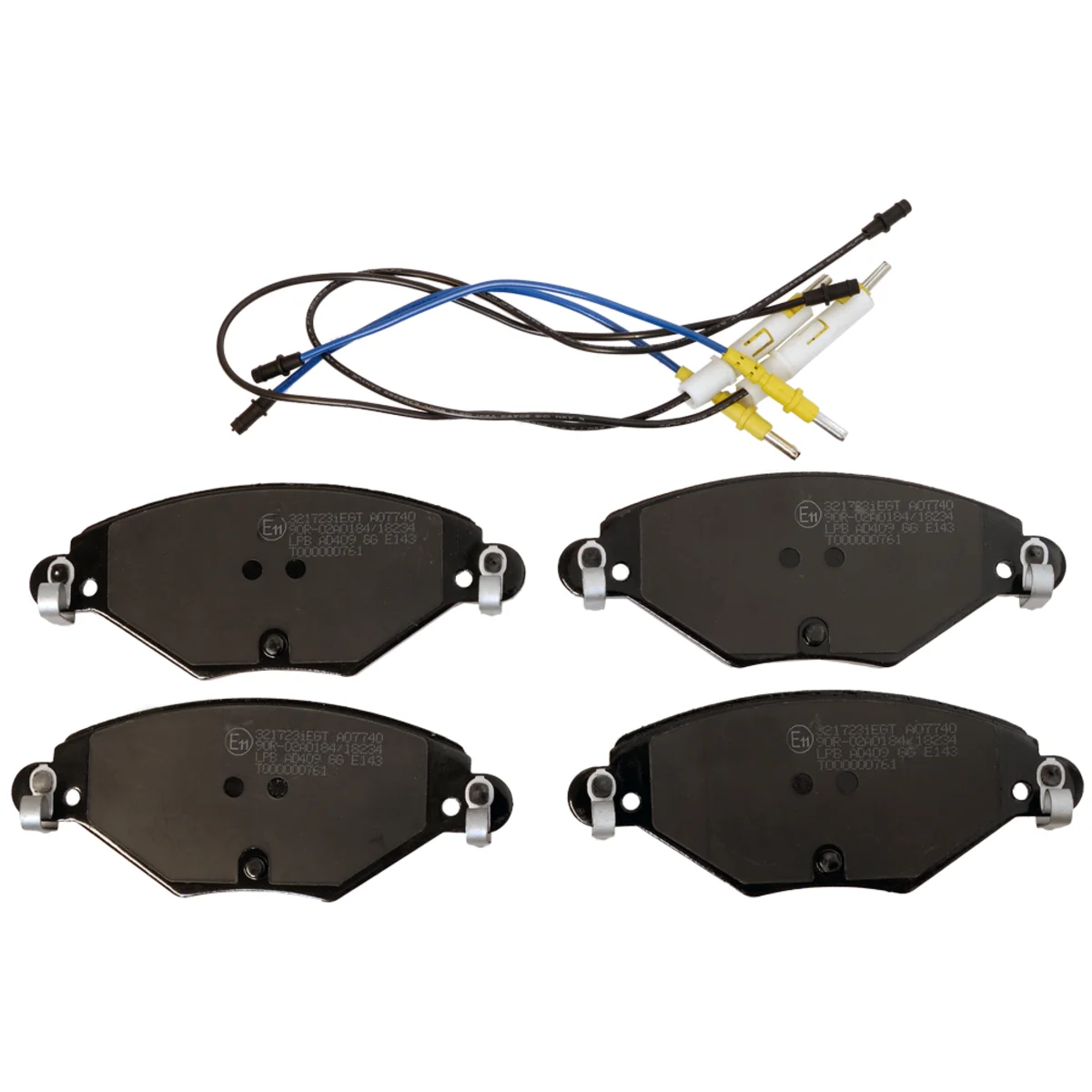 Brake pads set, front axle