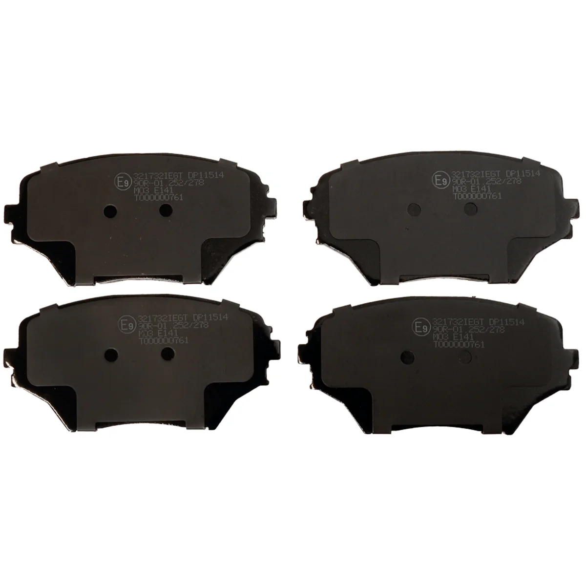 Brake pads set, front axle