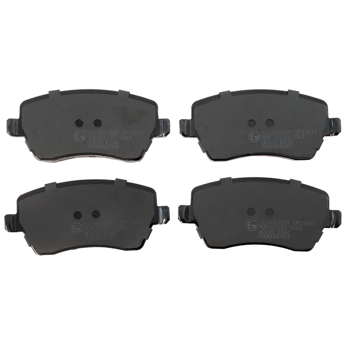 Brake pads set, front axle