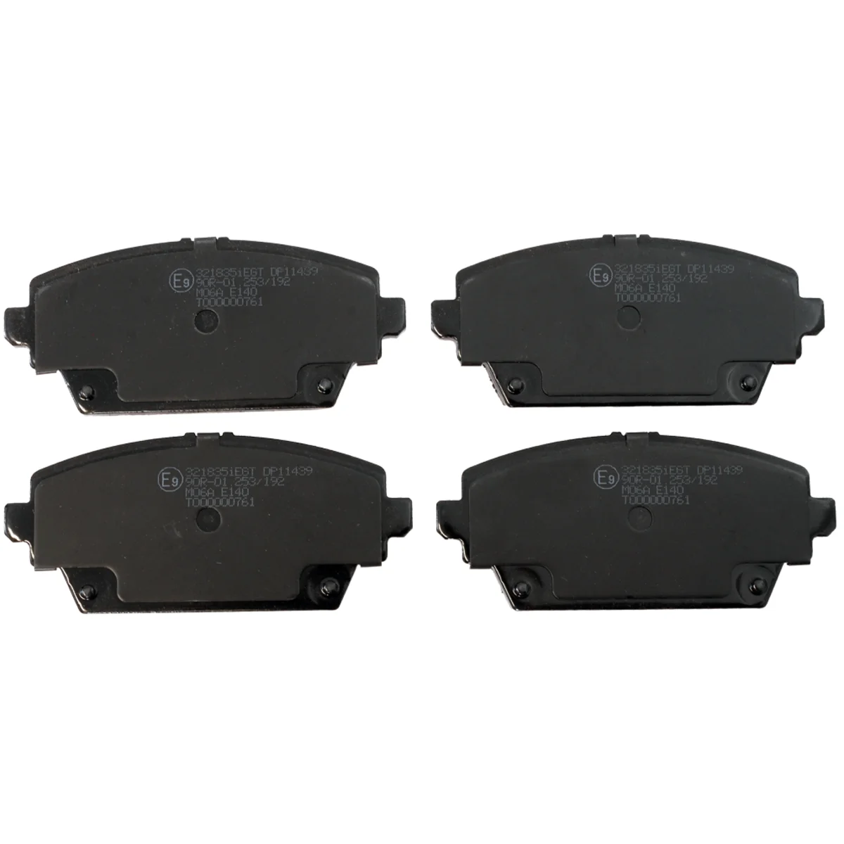 Brake pads set, front axle