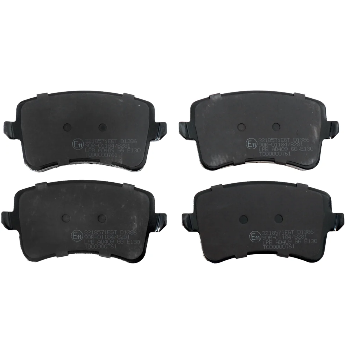 Brake pad kit, Rear axle