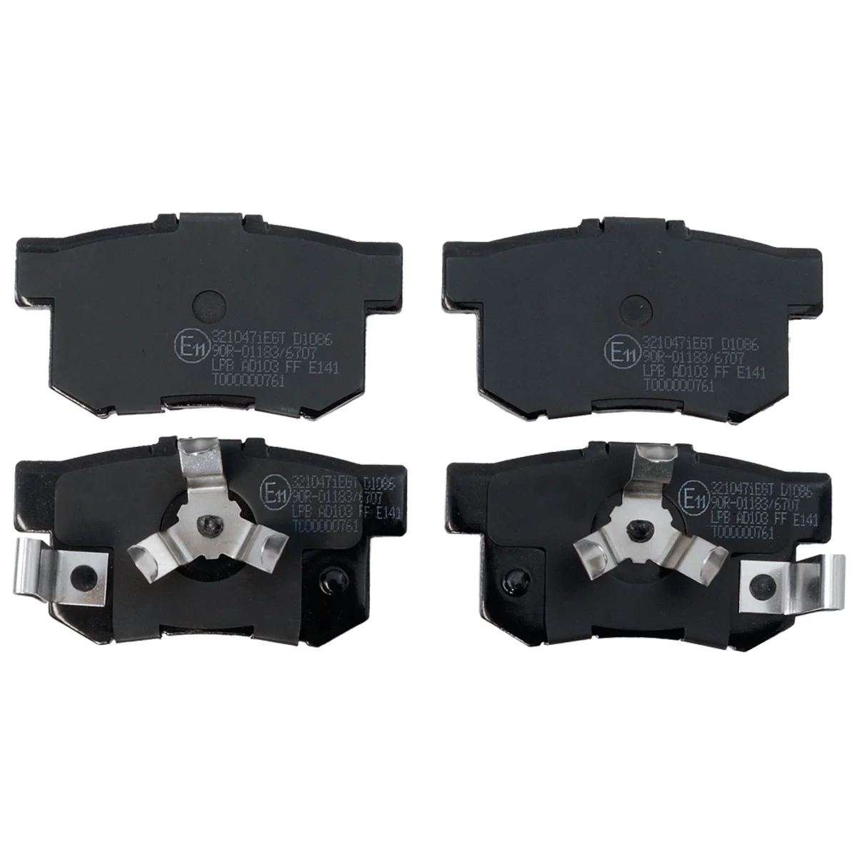 Brake pad kit, Rear axle