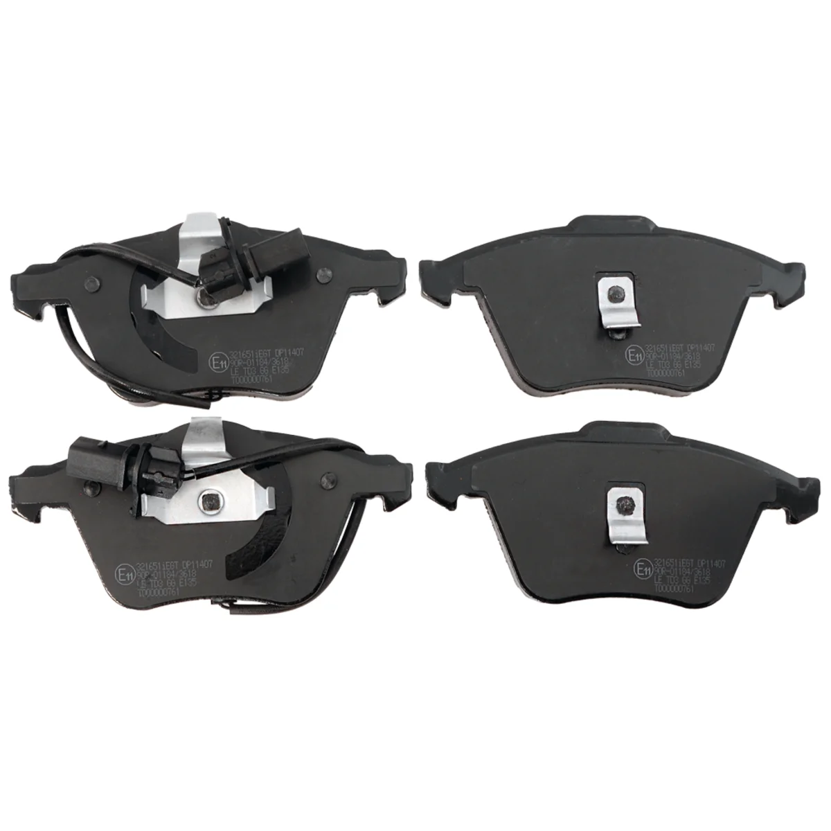 Brake pads set, front axle