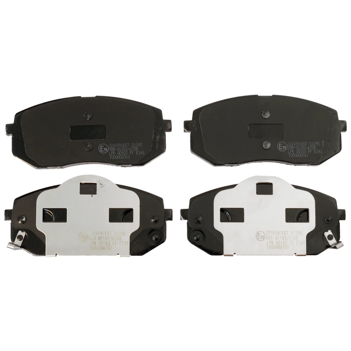 Brake pads set, front axle