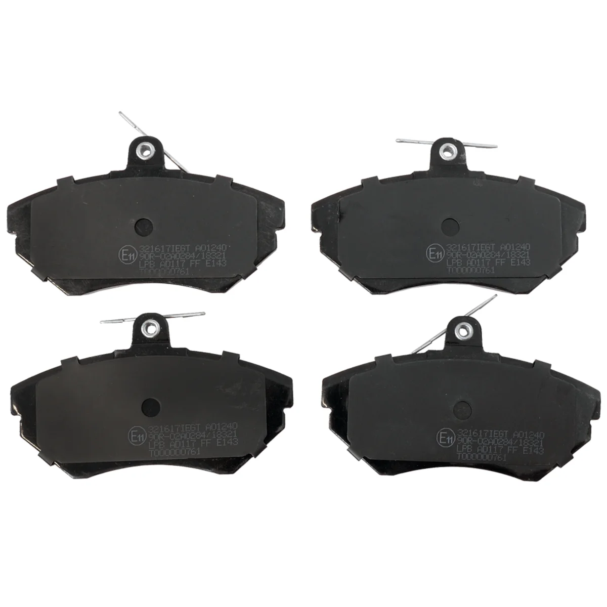 Brake pads set, front axle