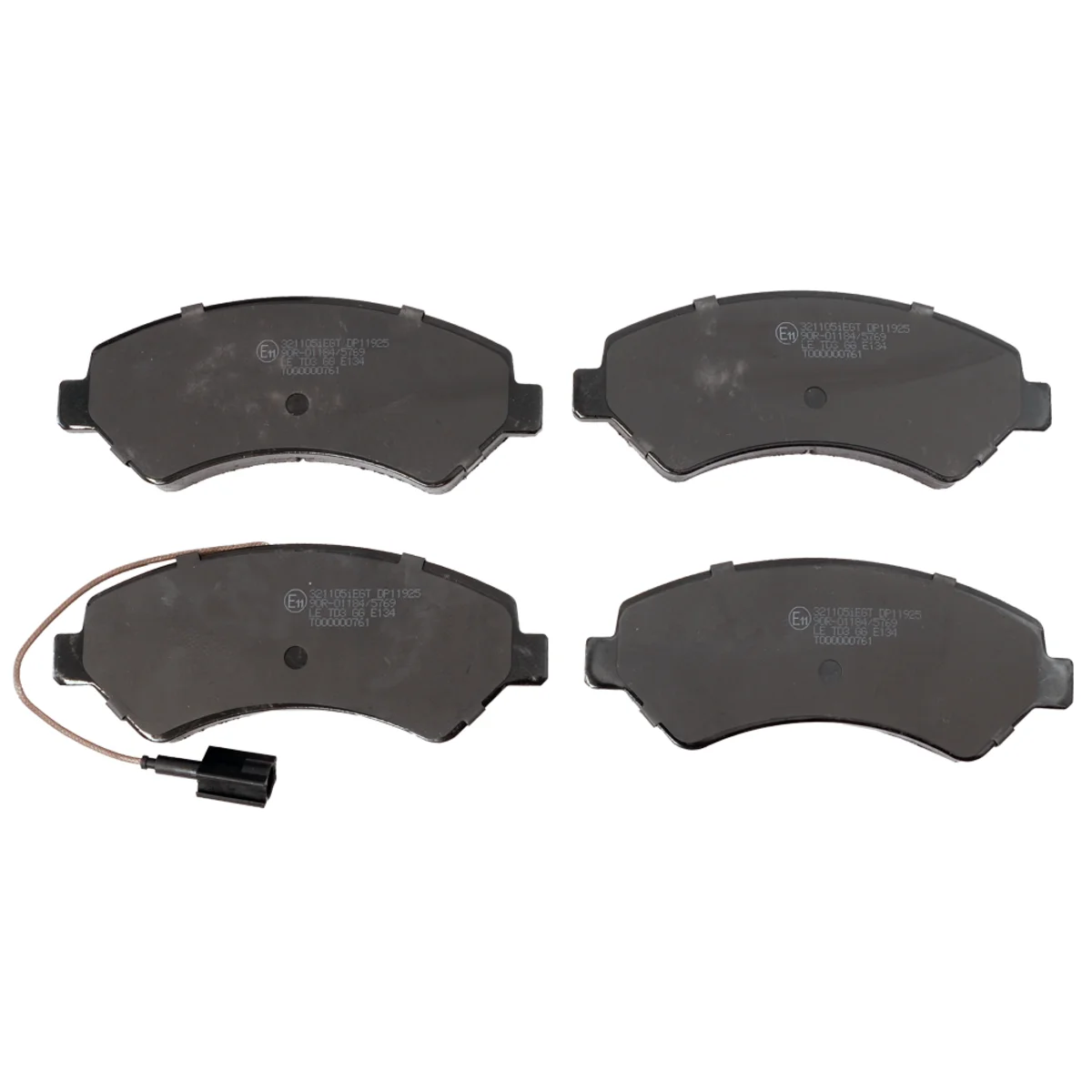 Brake pads set, front axle