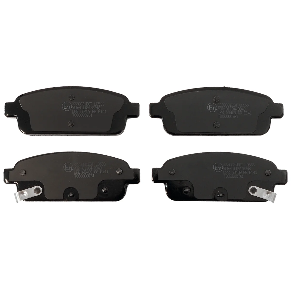 Brake pad kit, Rear axle