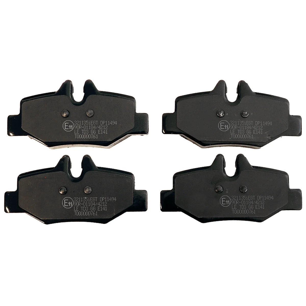 Brake pad kit, Rear axle
