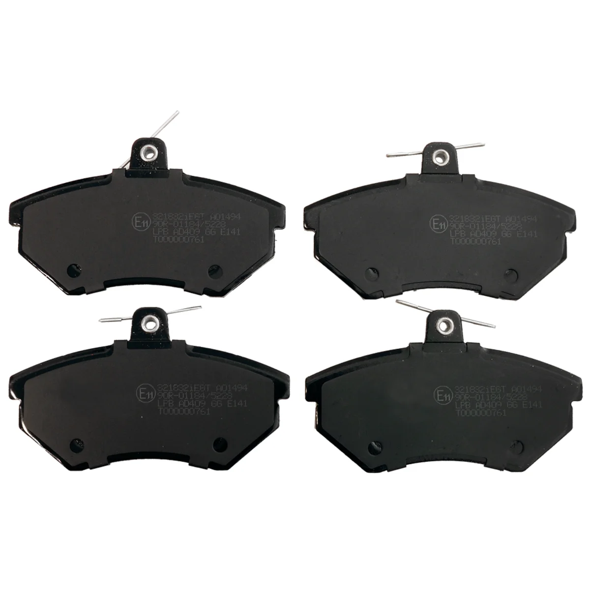 Brake pads set, front axle