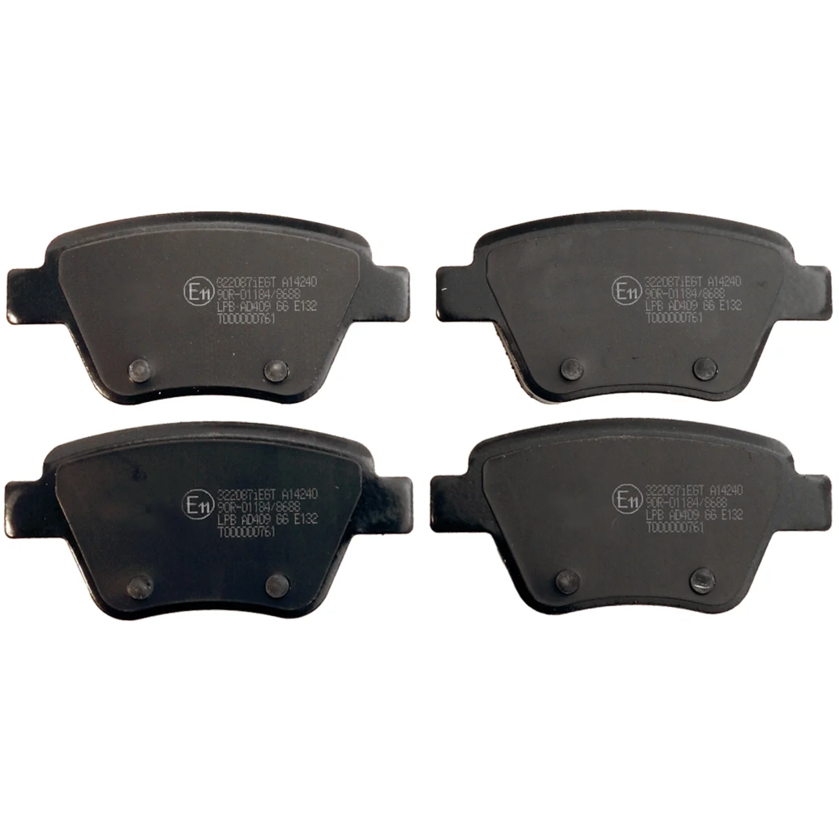 Brake pad kit, Rear axle