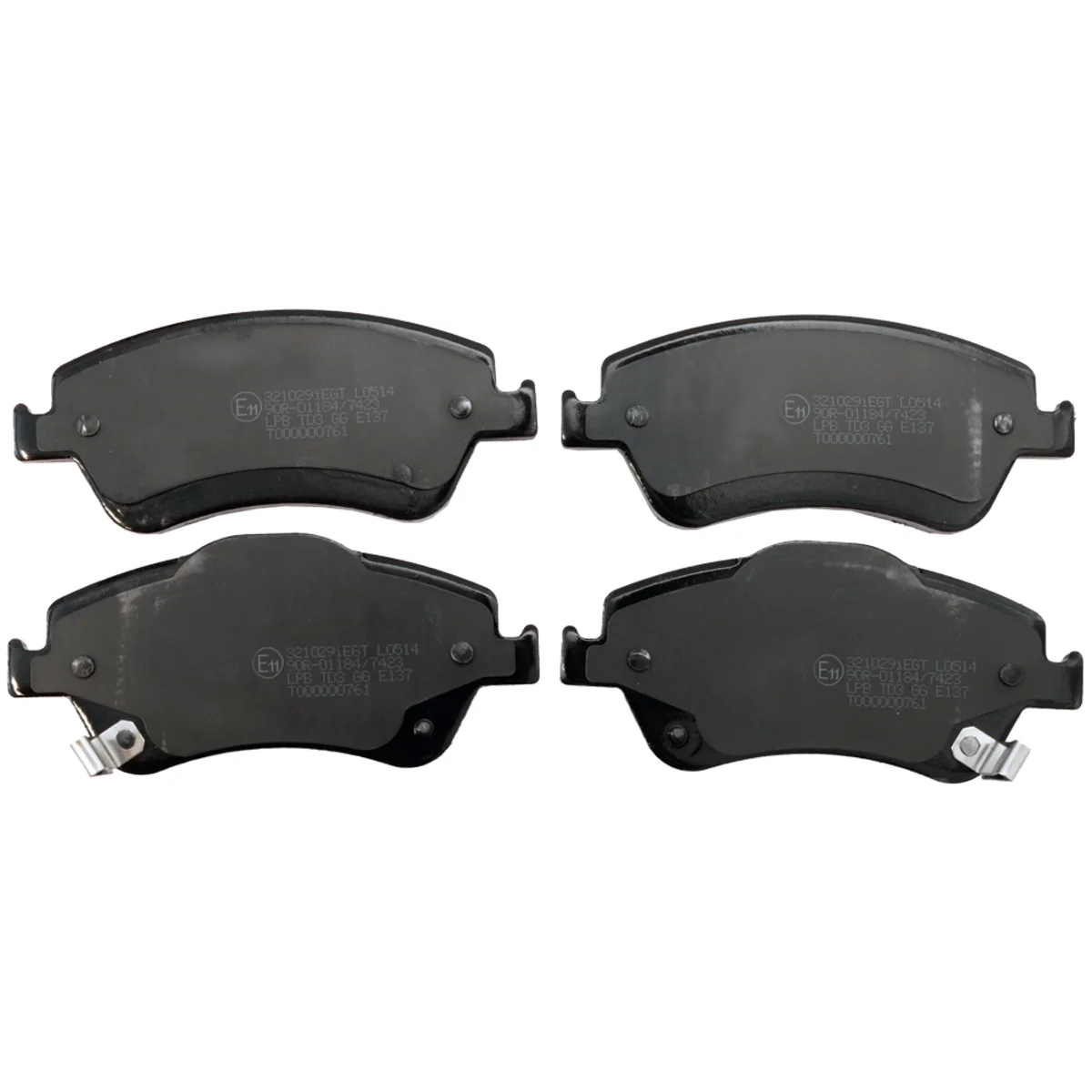 Brake pads set, front axle