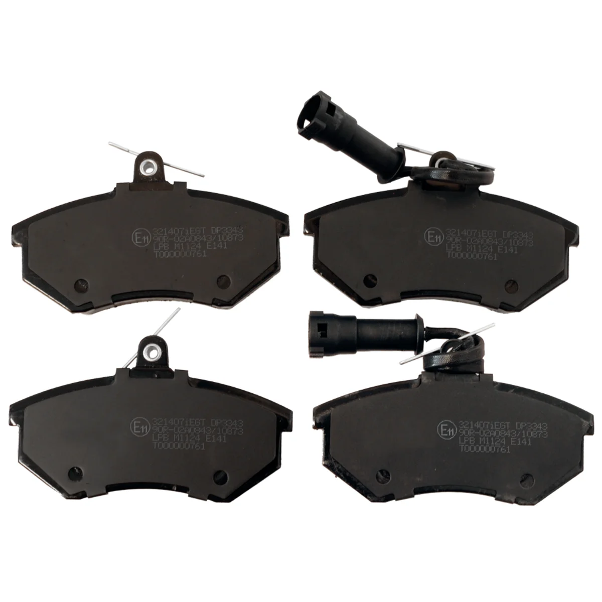 Brake pads set, front axle