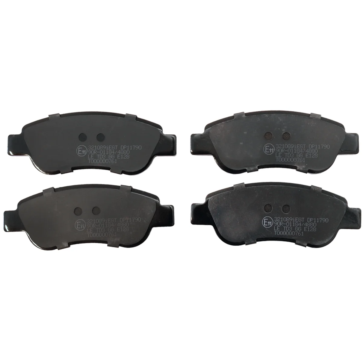 Brake pads set, front axle