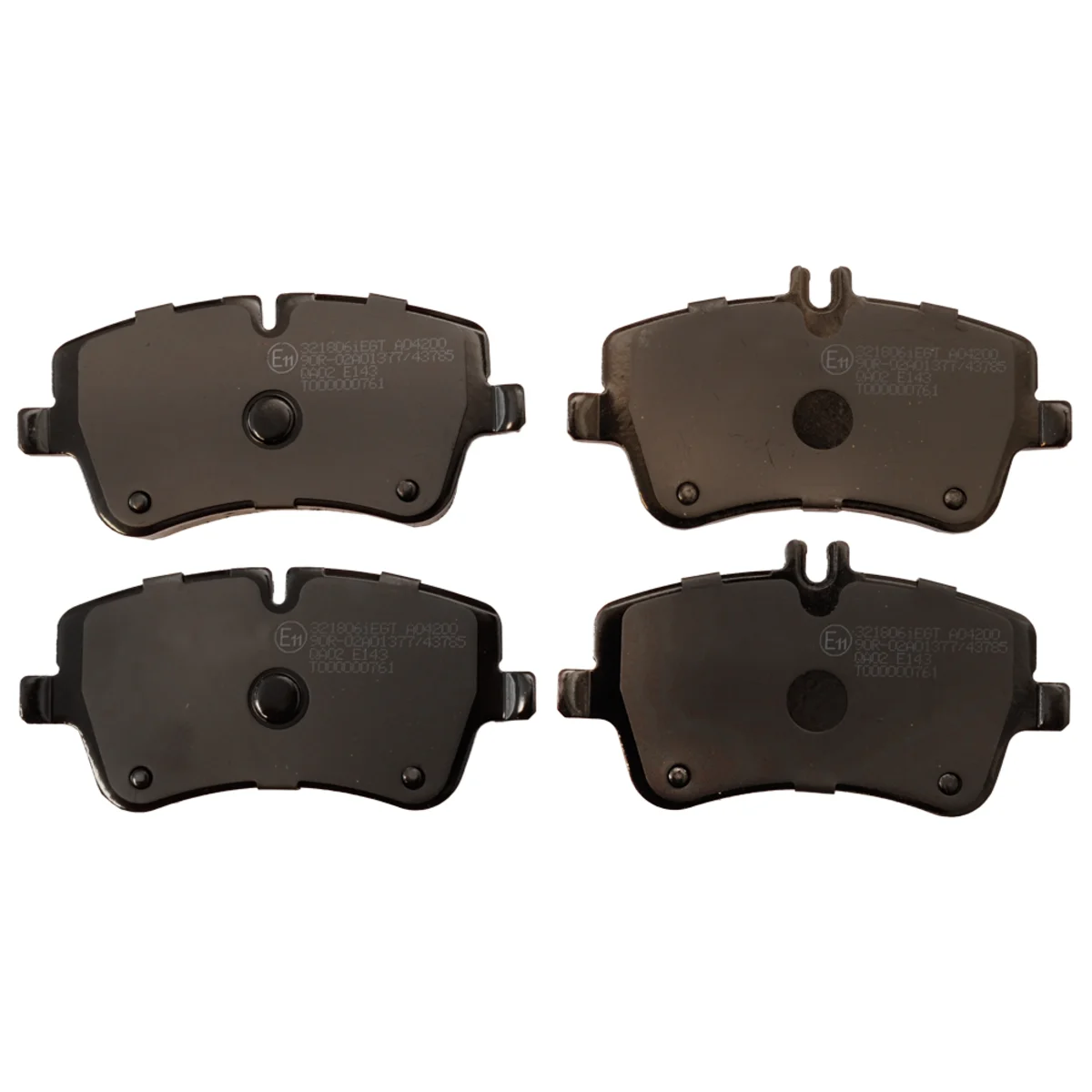 Brake pads set, front axle