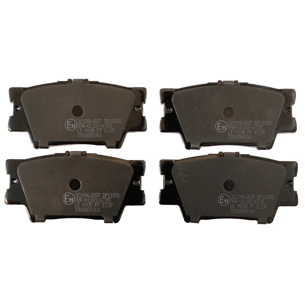 Brake pad kit, Rear axle