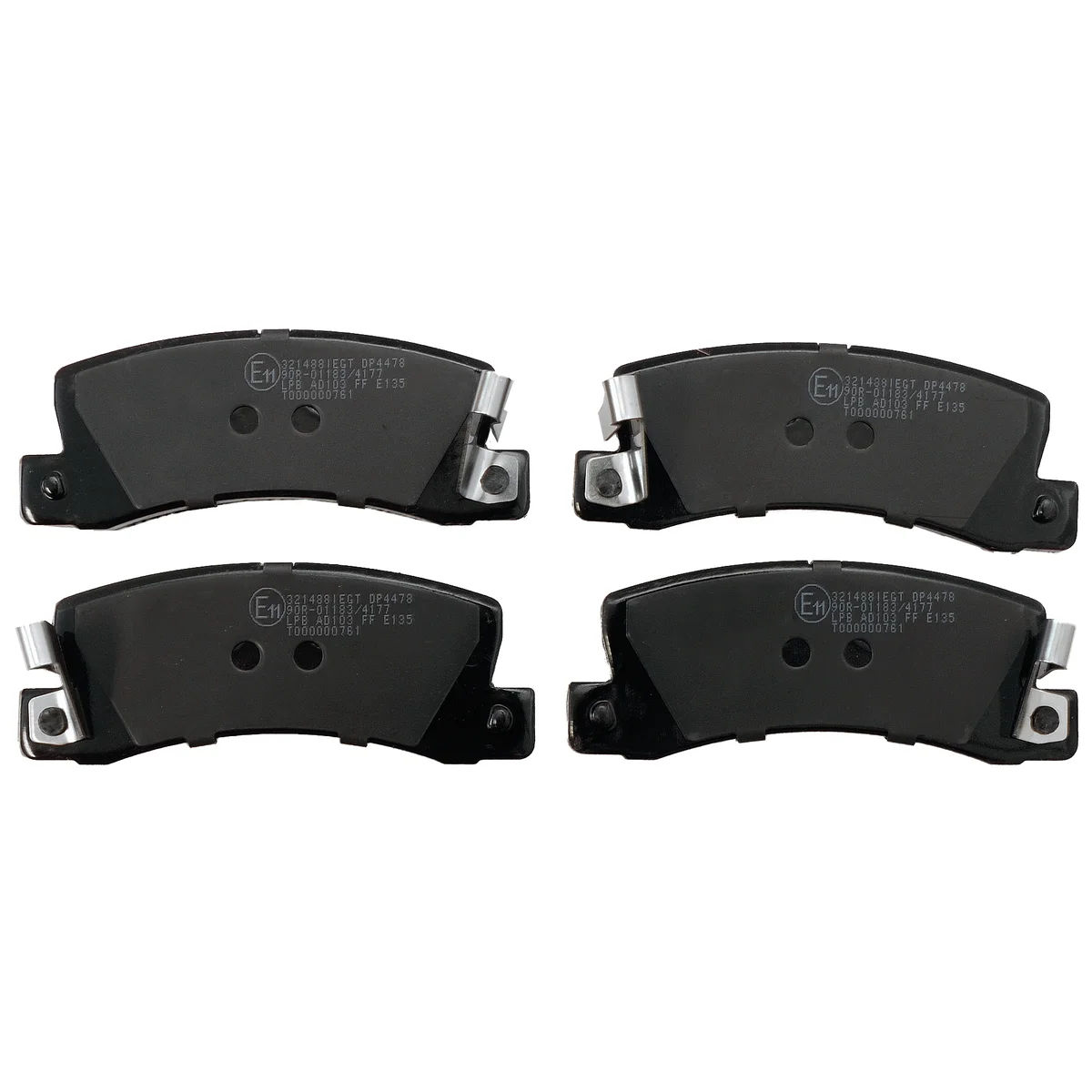 Brake pad kit, Rear axle