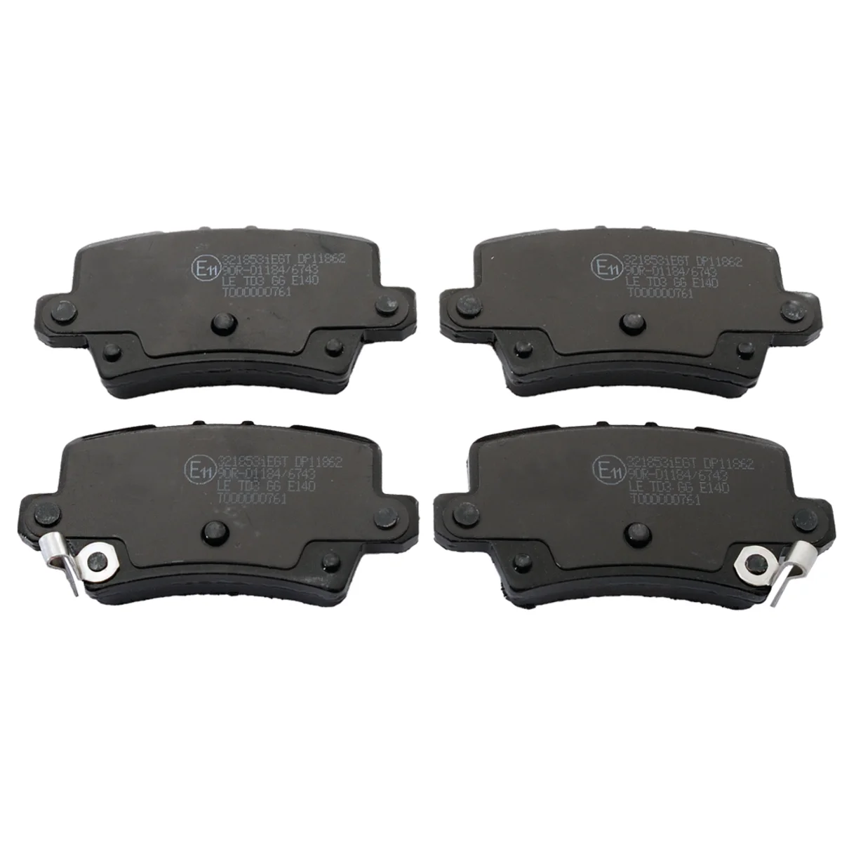Brake pad kit, Rear axle