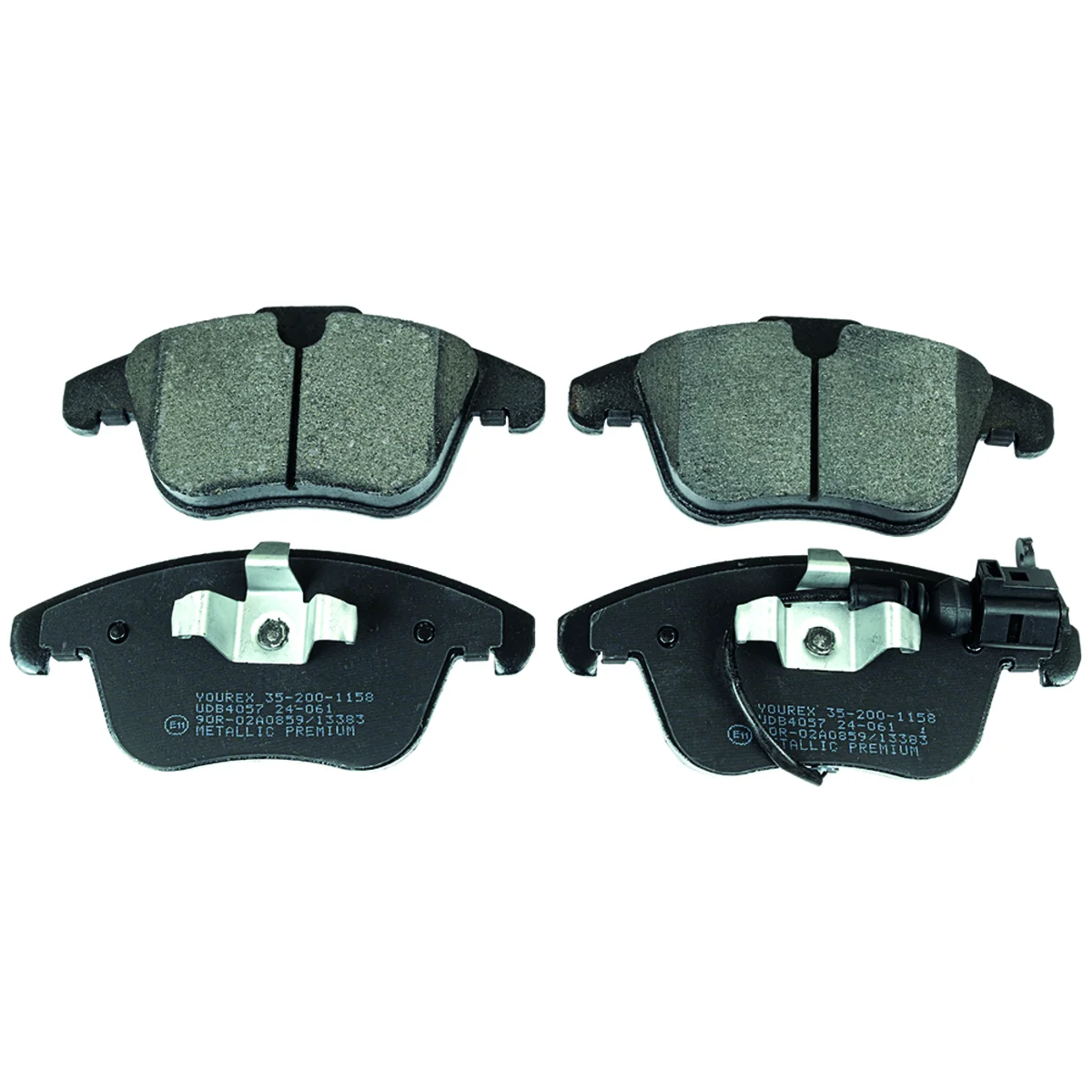 Brake pads set, front axle