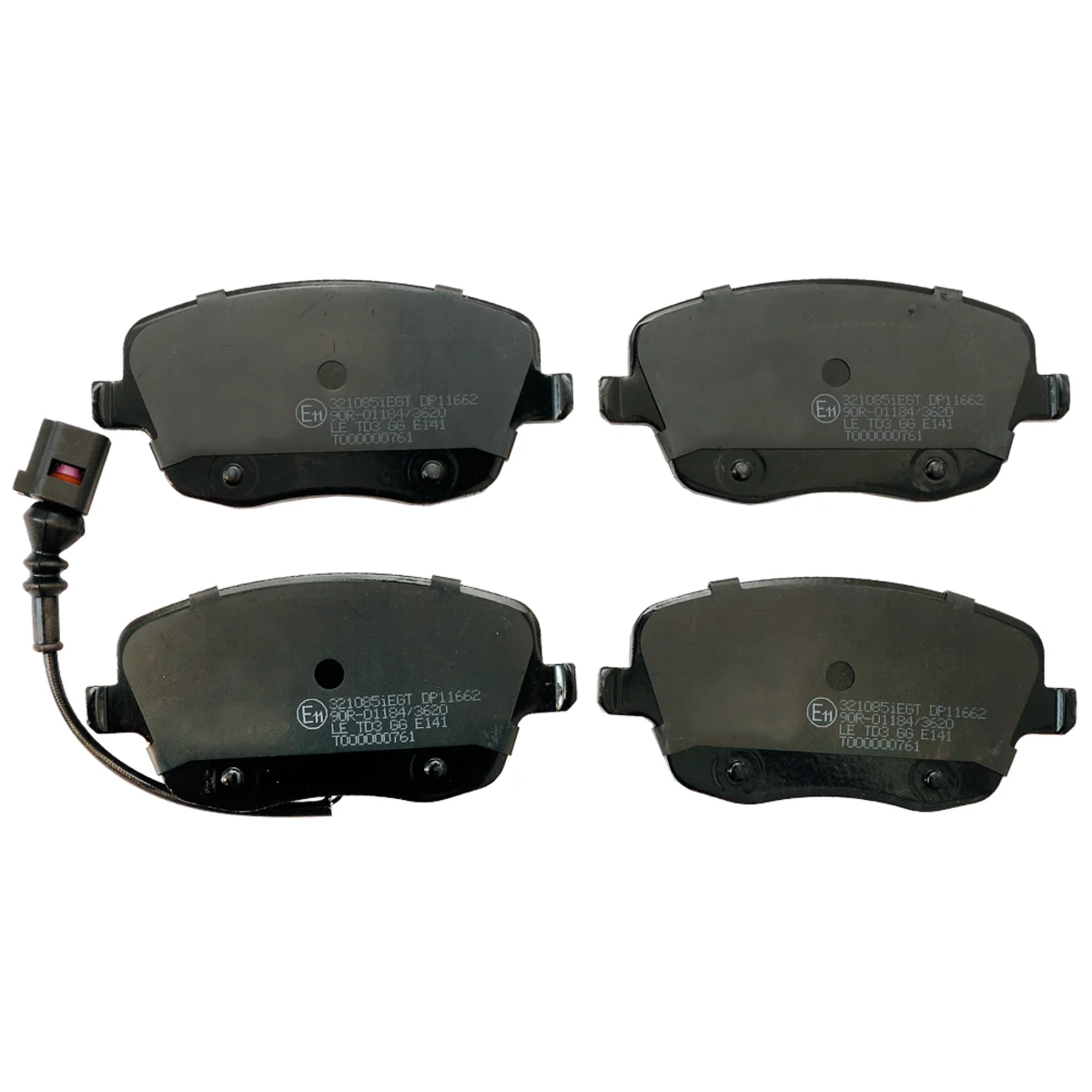 Brake pads set, front axle