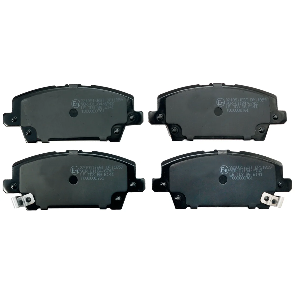 Brake pads set, front axle