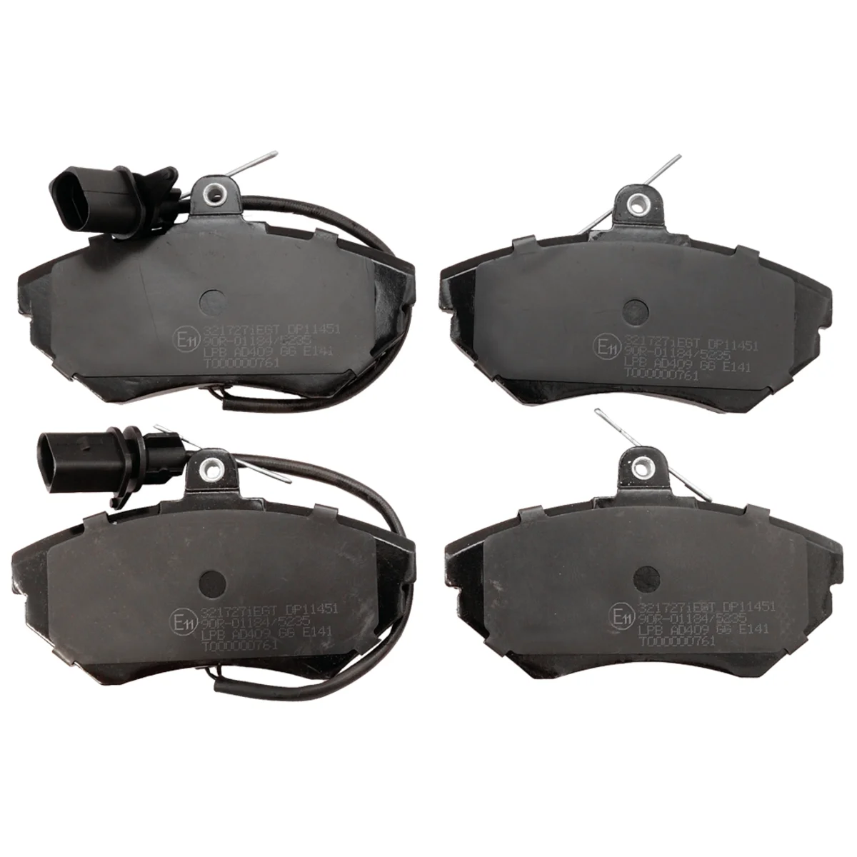 Brake pads set, front axle