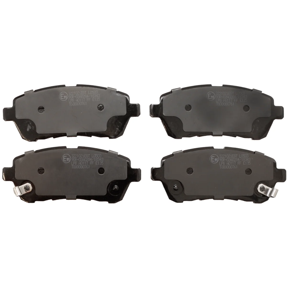 Brake pads set, front axle