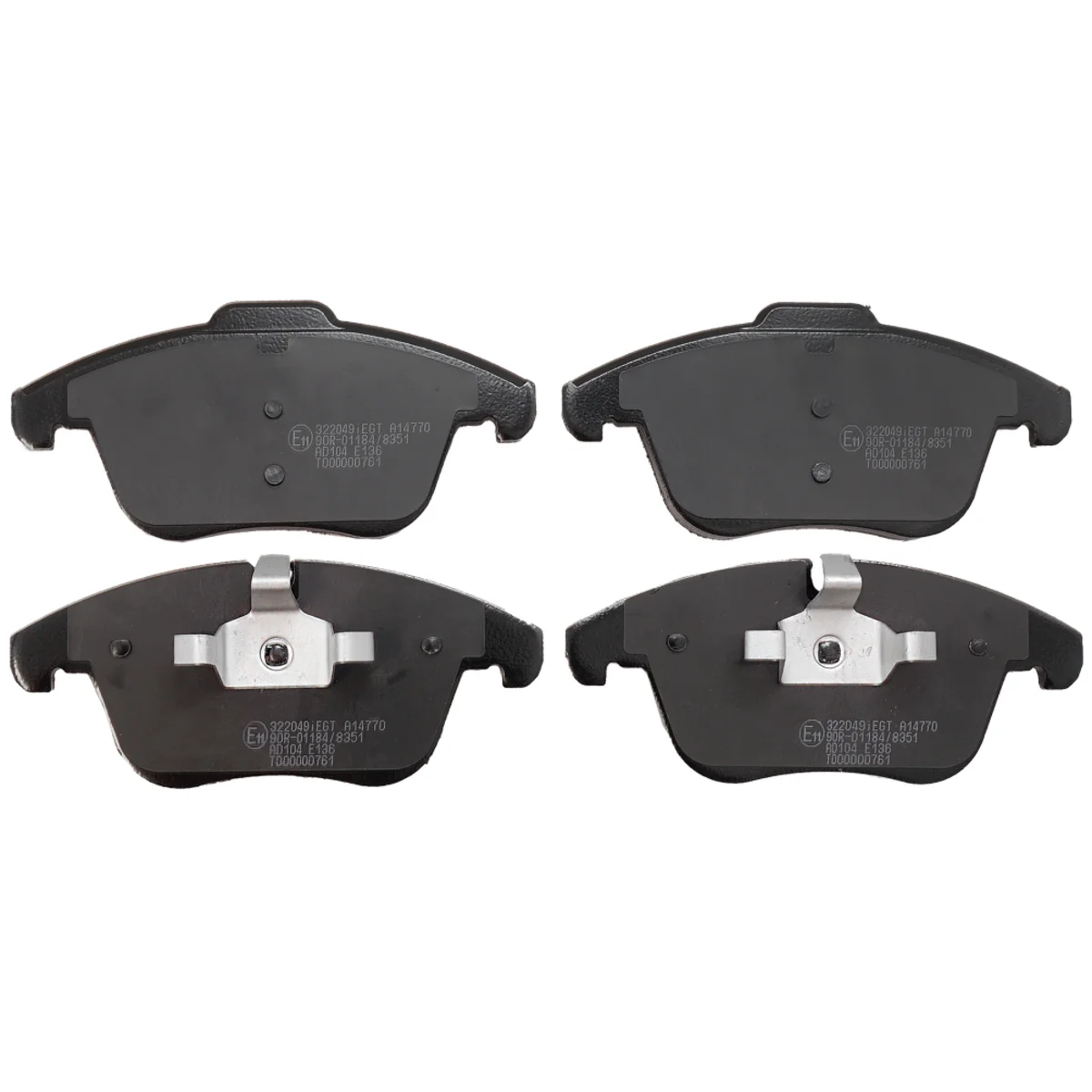 Brake pads set, front axle