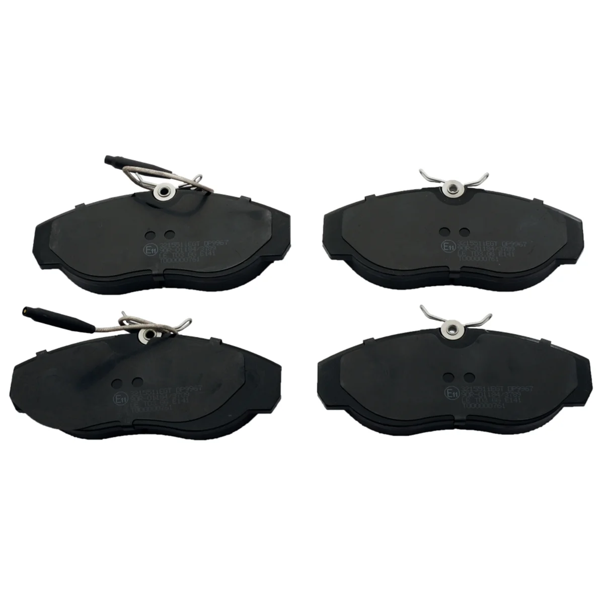 Brake pads set, front axle