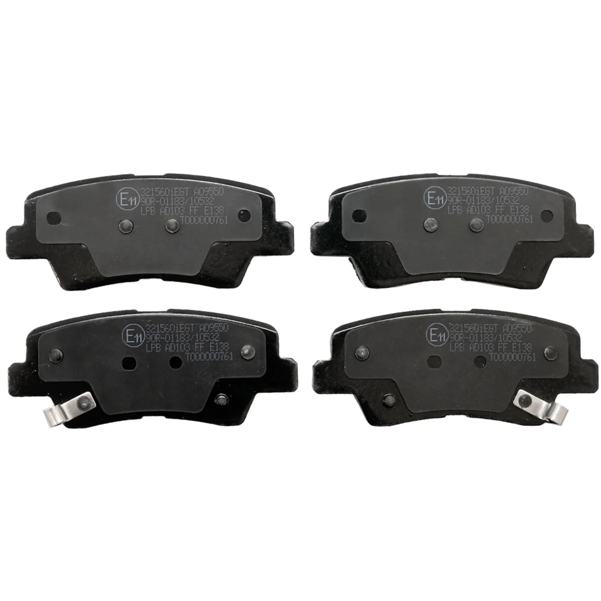 Brake pad kit, Rear axle