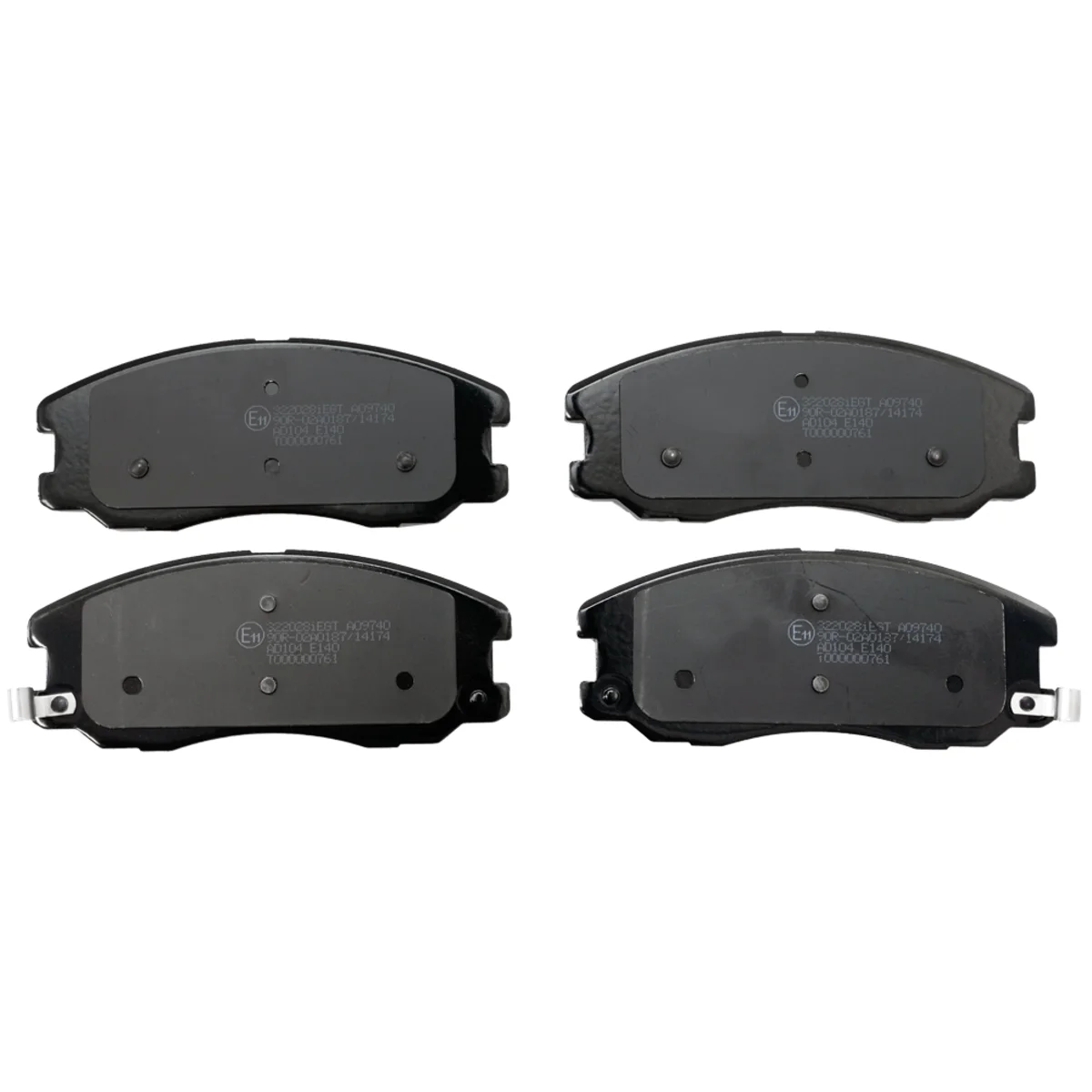 Brake pads set, front axle