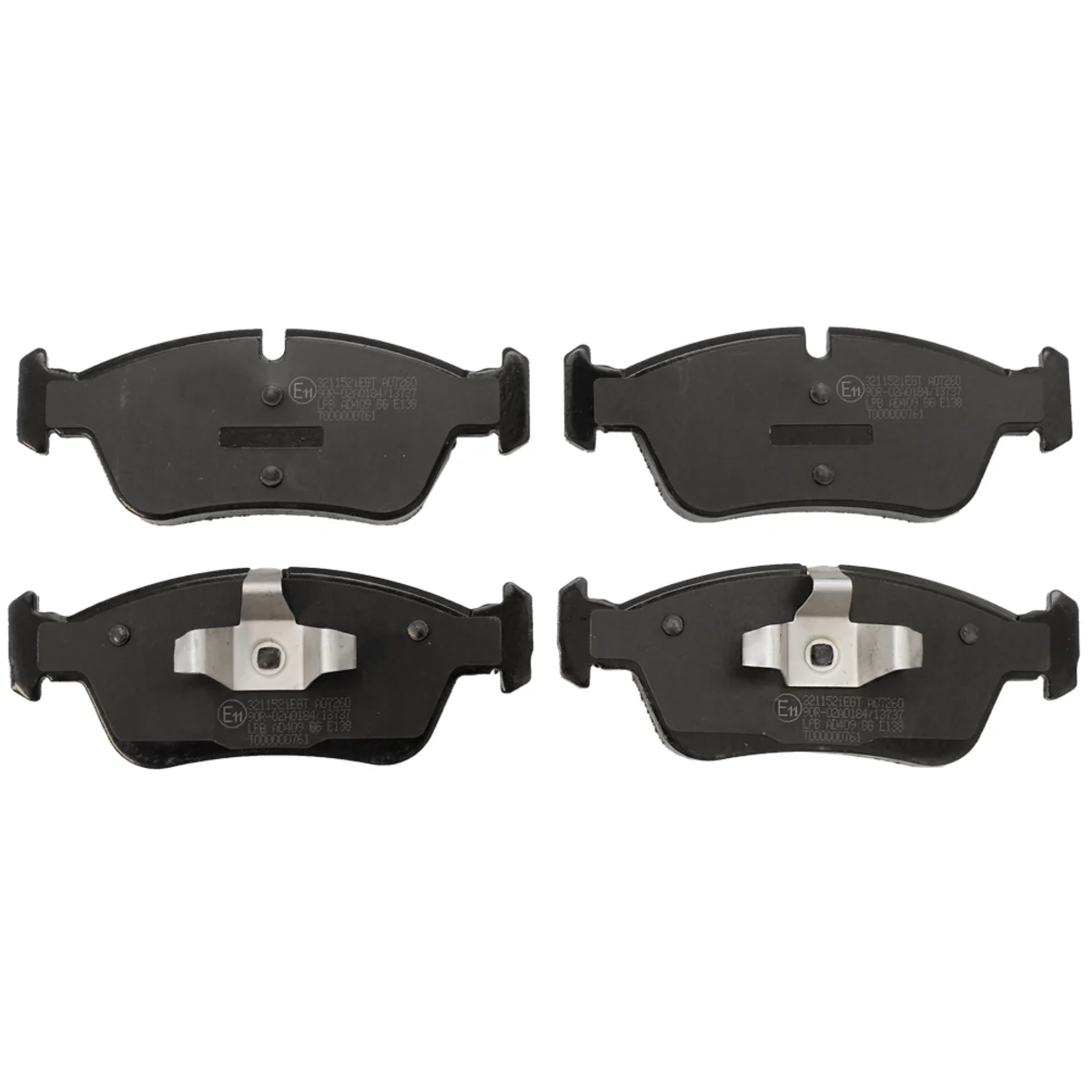 Brake pads set, front axle