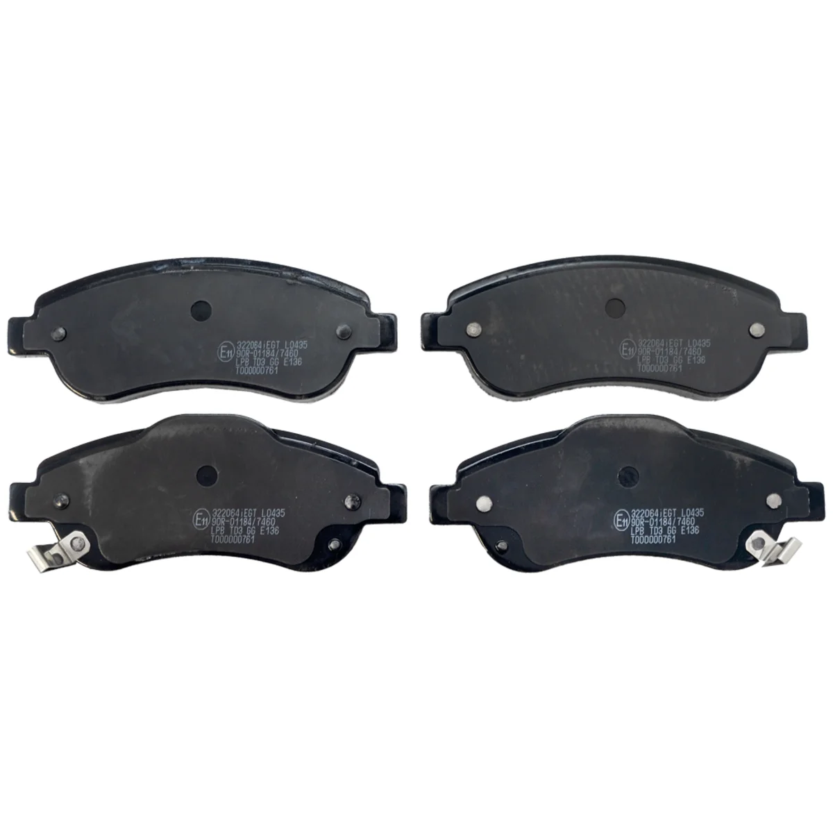 Brake pads set, front axle